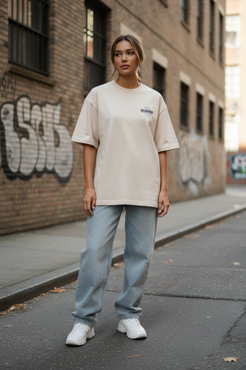 „Blessed" – Oversized Tee | Unisex | Beidseitiger Druck