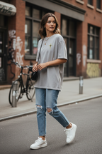 „Grace & Gratitude" – Oversized Tee | Unisex | Beidseitiger Druck