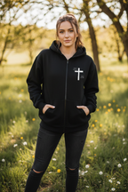 „Don't Give Up“ – Oversized Zip Hoodie | Unisex | Front & Back Print